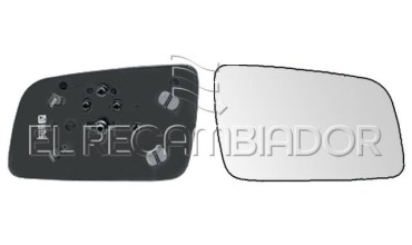 GLASS WITH SUPPORT Right side (passenger) OPEL ASTRA G (98-04) - 31533222