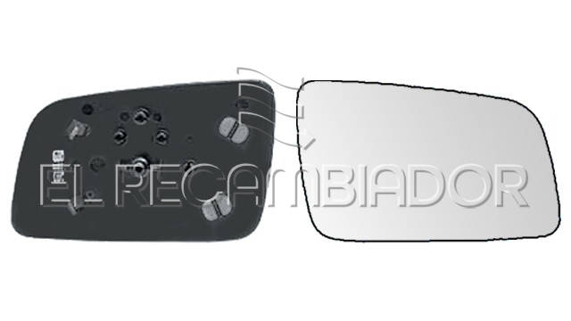 GLASS WITH SUPPORT Right side (passenger) OPEL ASTRA G (98-04) - 31533222