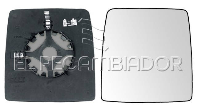 CRISTAL CON SOPORTE Lado derecho (acompañante) OPEL COMBO (01-12) - 31531324