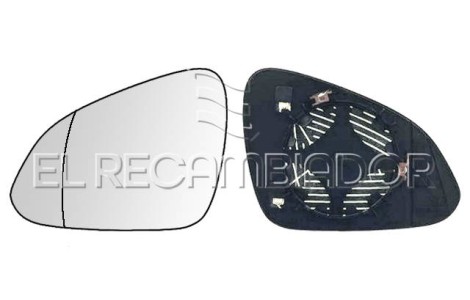 GLASS WITH SUPPORT Left side (driver) OPEL INSIGNIA (08-17) - 31539041