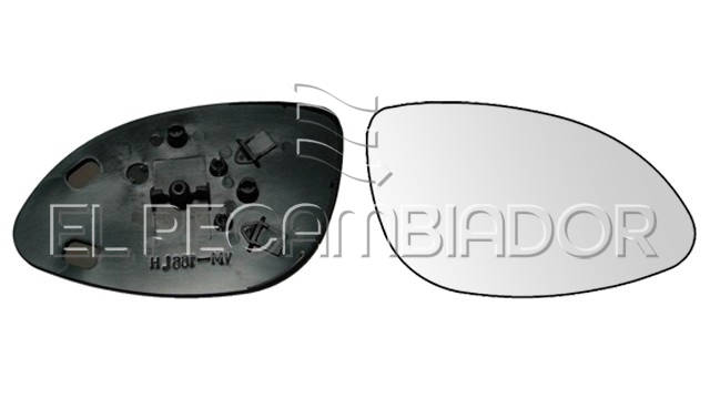 GLASS WITH SUPPORT Right side (passenger) OPEL VECTRA B (95-02) - 31532212