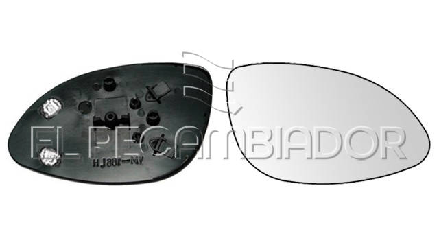 GLASS WITH SUPPORT Right side (passenger) OPEL VECTRA B (95-02) - 31532222