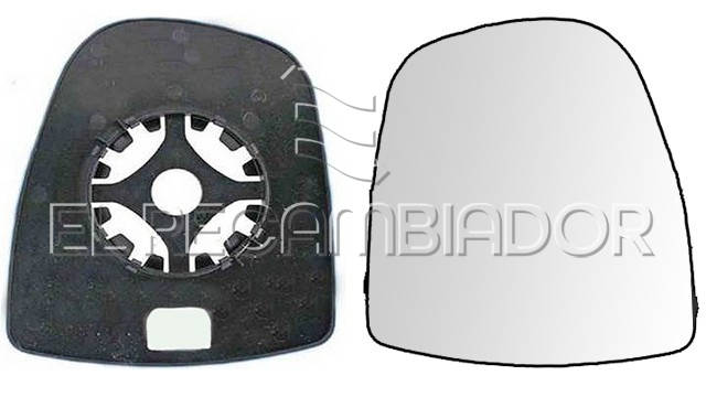 GLASS WITH SUPPORT Right side (passenger) OPEL VIVARO (01-14) - 35538612