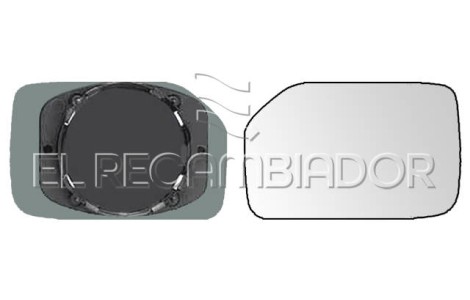 CRISTAL CON SOPORTE Lado derecho (acompañante) PEUGEOT 106 (93-04) - 31542512