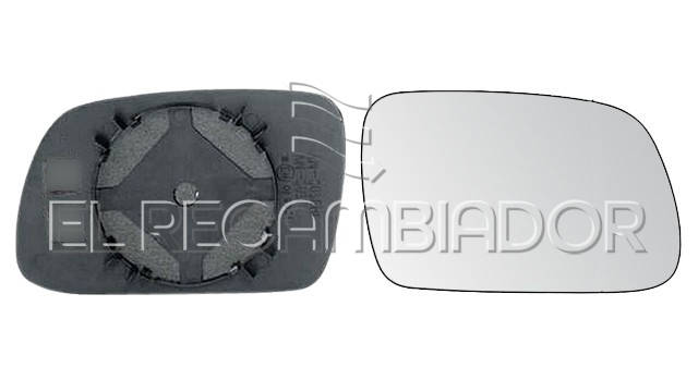 GLASS WITH SUPPORT Right side (passenger) PEUGEOT 307 CC (03-09) - 31546012