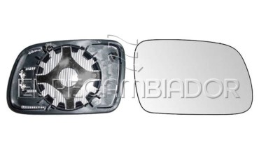 GLASS WITH SUPPORT Right side (passenger) PEUGEOT 307 CC (03-09) - 31546022