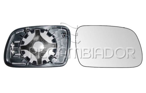 GLASS WITH SUPPORT Right side (passenger) PEUGEOT 307 CC (03-09) - 31546022