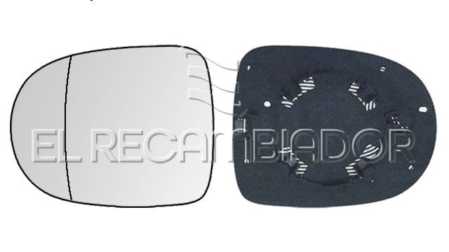CRISTAL CON SOPORTE Lado izquierdo (conductor) RENAULT CLIO (09-12) - 31800531