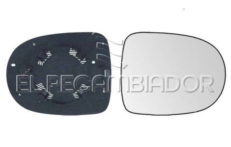 CRISTAL CON SOPORTE Lado derecho (acompañante) RENAULT CLIO (09-12) - 31800512