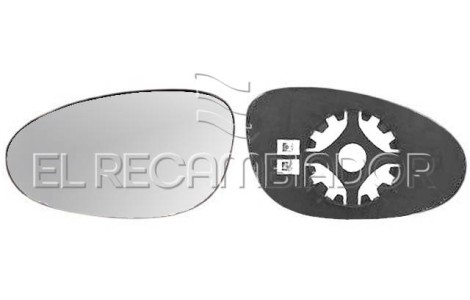 GLASS WITH SUPPORT Left side (driver) RENAULT ESPACE (96-02) - 31807221