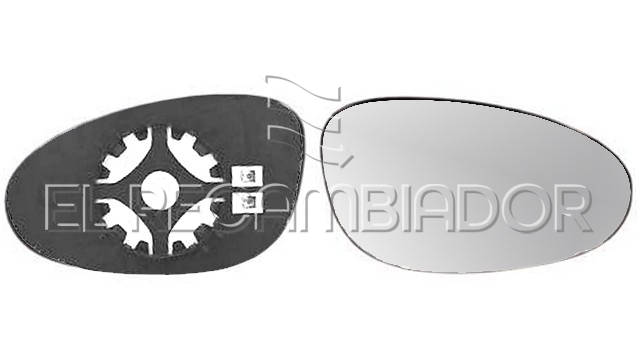 GLASS WITH SUPPORT Right side (passenger) RENAULT ESPACE (96-02) - 31807222