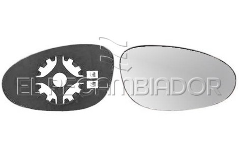 GLASS WITH SUPPORT Right side (passenger) RENAULT ESPACE (96-02) - 31807222