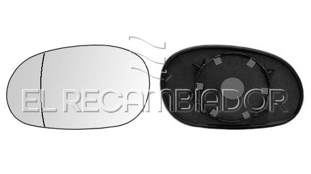 GLASS WITH SUPPORT Left side (driver) RENAULT LAGUNA (94-01) - 31804531