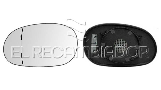 GLASS WITH SUPPORT Left side (driver) RENAULT LAGUNA (94-01) - 31804541