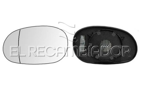 GLASS WITH SUPPORT Left side (driver) RENAULT LAGUNA (94-01) - 31804541