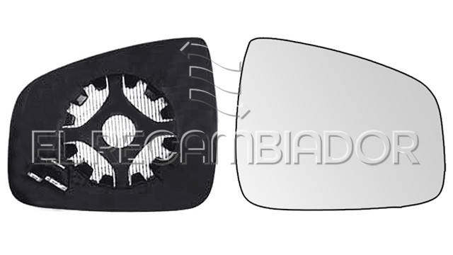 GLASS WITH SUPPORT Right side (passenger) RENAULT SANDERO STEPWAY (07-13) - 31251022