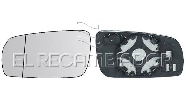 GLASS WITH SUPPORT Left side (driver) SKODA OCTAVIA (96-04) - 31861531