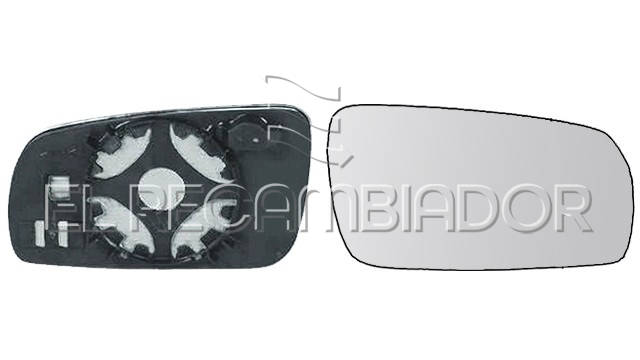GLASS WITH SUPPORT Right side (passenger) SKODA OCTAVIA (96-04) - 31861512