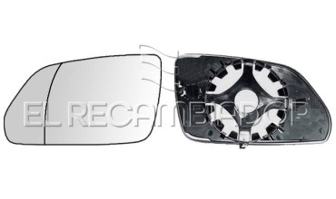 GLASS WITH SUPPORT Left side (driver) SKODA OCTAVIA (04-09) - 31914231