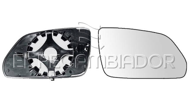 GLASS WITH SUPPORT Right side (passenger) SKODA OCTAVIA (04-09) - 31914212