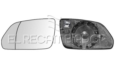 GLASS WITH SUPPORT Left side (driver) SKODA OCTAVIA (04-09) - 31914241