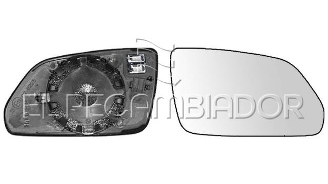 GLASS WITH SUPPORT Right side (passenger) SKODA OCTAVIA (04-09) - 31914222