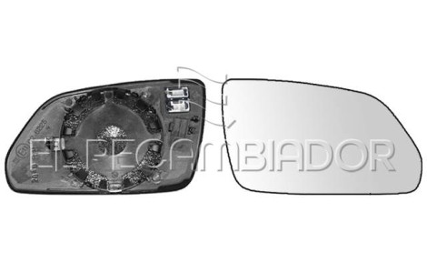 GLASS WITH SUPPORT Right side (passenger) SKODA OCTAVIA (04-09) - 31914222
