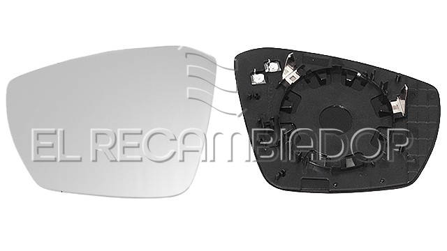 GLASS WITH SUPPORT Left side (driver) SKODA OCTAVIA (13-20) - 31295301