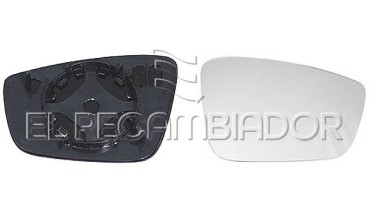 GLASS WITH SUPPORT Right side (passenger) SKODA RAPID (12-22) - 31854412
