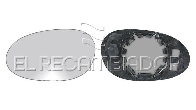 CRISTAL CON SOPORTE Lado izquierdo (conductor) SMART FORTWO (02-07) - 31051011