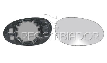 CRISTAL CON SOPORTE Lado derecho (acompañante) SMART FORTWO (02-07) - 31051012