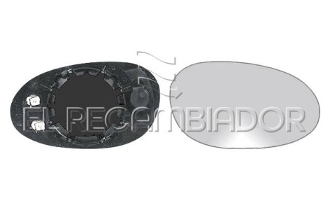 GLASS WITH SUPPORT Right side (passenger) SMART FORTWO (02-07) - 31300802