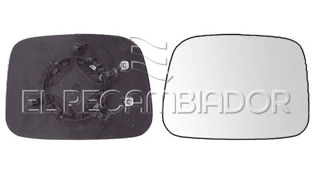 GLASS WITH SUPPORT Right side (passenger) VW CADDY (04-10) - 31917222