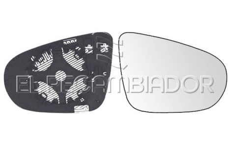 GLASS WITH SUPPORT Right side (passenger) VW GOLF (08-13) - 31910922