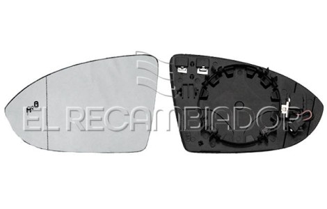 GLASS WITH SUPPORT Left side (driver) VW GOLF (12-20) - 31911101