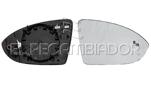 GLASS WITH SUPPORT Right side (passenger) VW GOLF (12-20) - 31911102