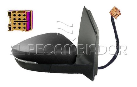COMPLET MIRROR Right side (passenger) VW POLO (09-17) 3 Ptas. / 5 Ptas. - 27342702