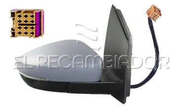 ESPEJO COMPLETO Lado derecho (acompañante) VW POLO (09-17) 3 Ptas. / 5 Ptas. - 27348002