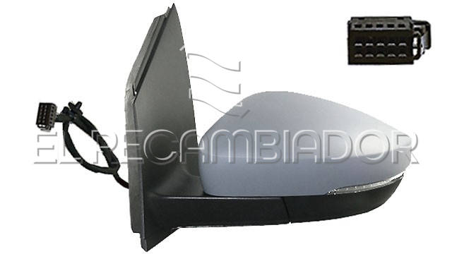ESPEJO COMPLETO Lado izquierdo (conductor) VW POLO (09-17) 3 Ptas. / 5 Ptas. - 27340311