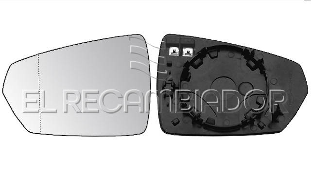 GLASS WITH SUPPORT Left side (driver) VW POLO (17-) - 31340411