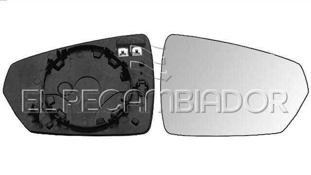 GLASS WITH SUPPORT Right side (passenger) VW POLO (17-) - 31340412