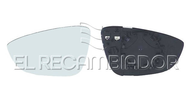 GLASS WITH SUPPORT Left side (driver) VW SCIROCCO (08-17) - 31344803