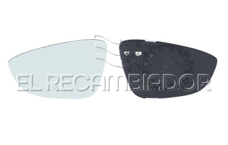 GLASS WITH SUPPORT Left side (driver) VW SCIROCCO (08-17) - 31344803