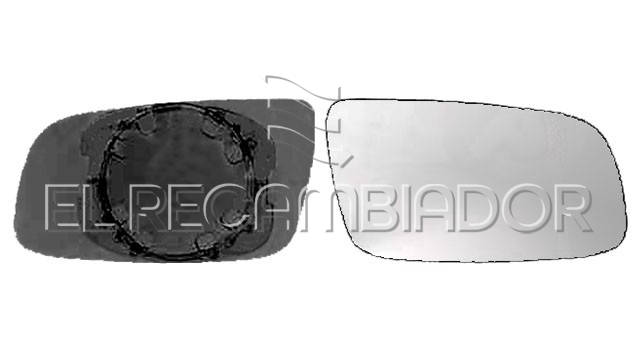 GLASS WITH SUPPORT Right side (passenger) VW SHARAN (98-01) - 31855014