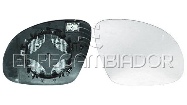 GLASS WITH SUPPORT Right side (passenger) VW TIGUAN (07-16) - 31284702