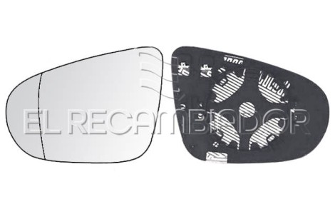 GLASS WITH SUPPORT Left side (driver) VW TOURAN (10-15) - 31910941