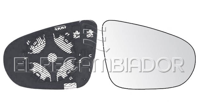 GLASS WITH SUPPORT Right side (passenger) VW TOURAN (10-15) - 31910922