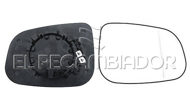 GLASS WITH SUPPORT Right side (passenger) VOLVO C30 (10-13) - 31351502
