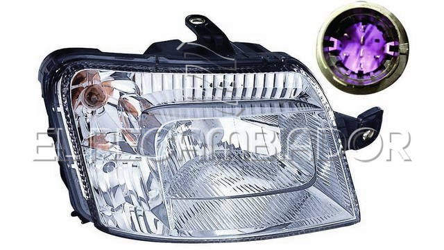 HEADLAMP Right side (passenger) FIAT PANDA (03-11) - 11300804