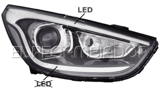 FARO PRINCIPAL Lado derecho (acompañante) HYUNDAI ix35 (13-15) - 11395822